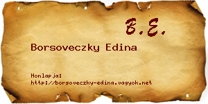 Borsoveczky Edina névjegykártya